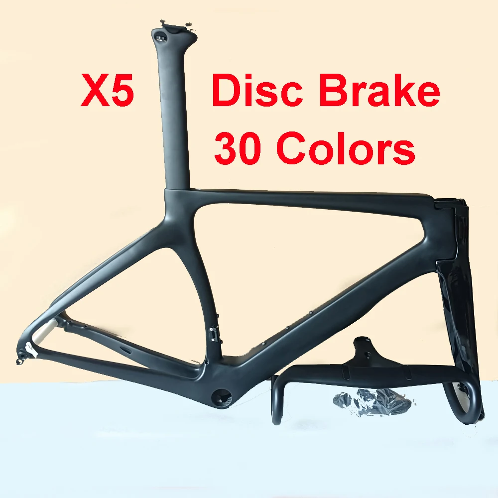 30 Colors, X5 Road Bike Carbon Frame With Handlebar Racing Bicycle Carbon Frameset Size 48 51 54 56 58cm