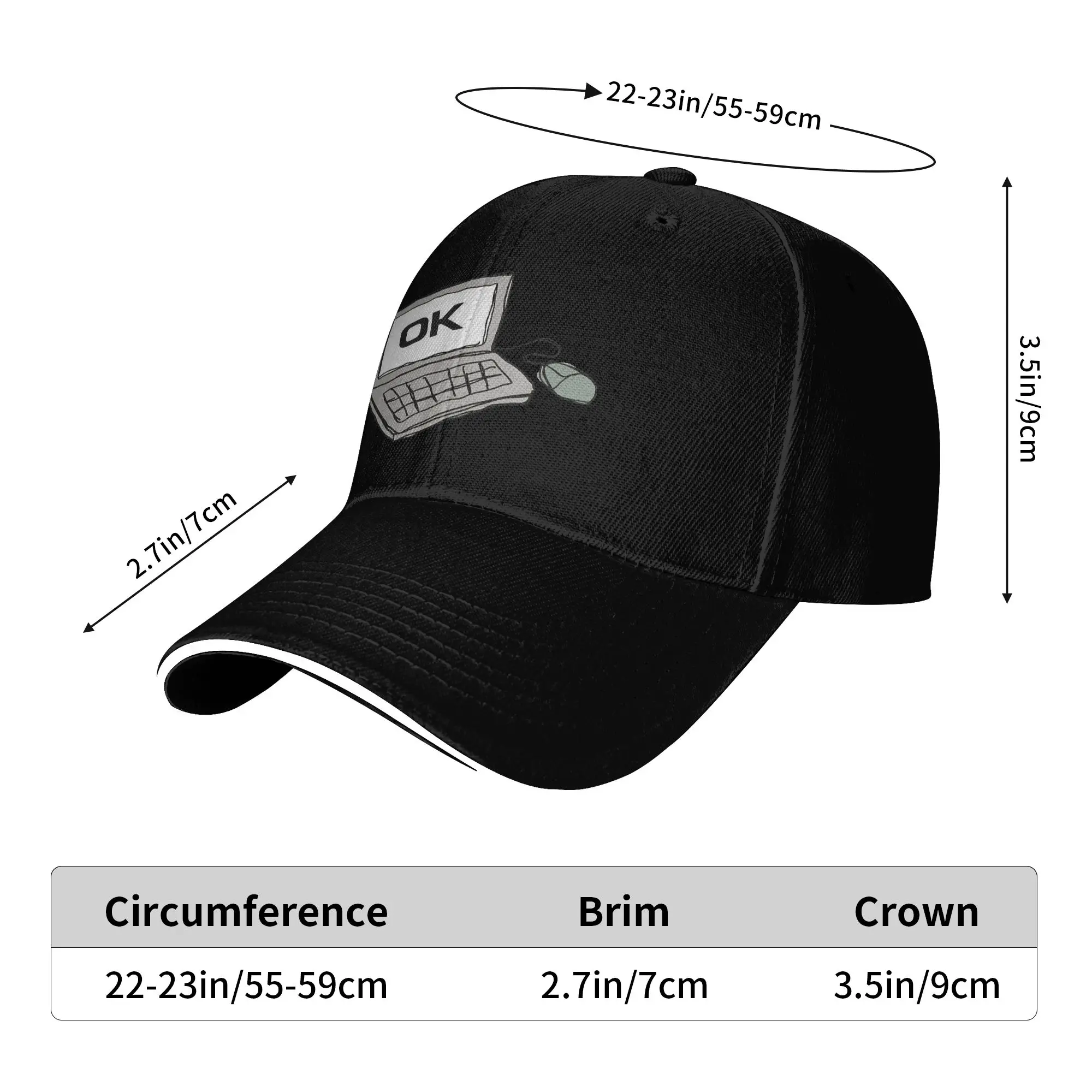 OK COMPUTER Baseball Cap  Vintage Women Men Trucker Hat Breathable Print Running Hippie Baseball Caps Birthday Present