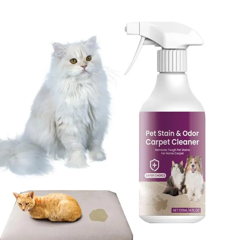 Pet Odor Carpet Cleaner 120ml Stain Remover Spray Powerful Pet Stain Destroyer Safe Stain Remover Spray Effective For Carpet