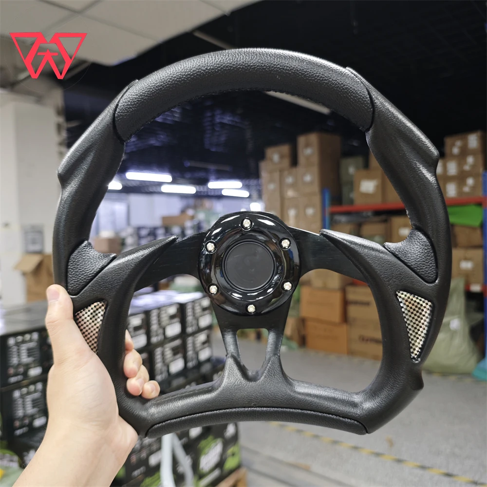 13 Inch 320mm Universal Sports Racing Drift Steering Wheel Pvc Materials Equipped With Horn