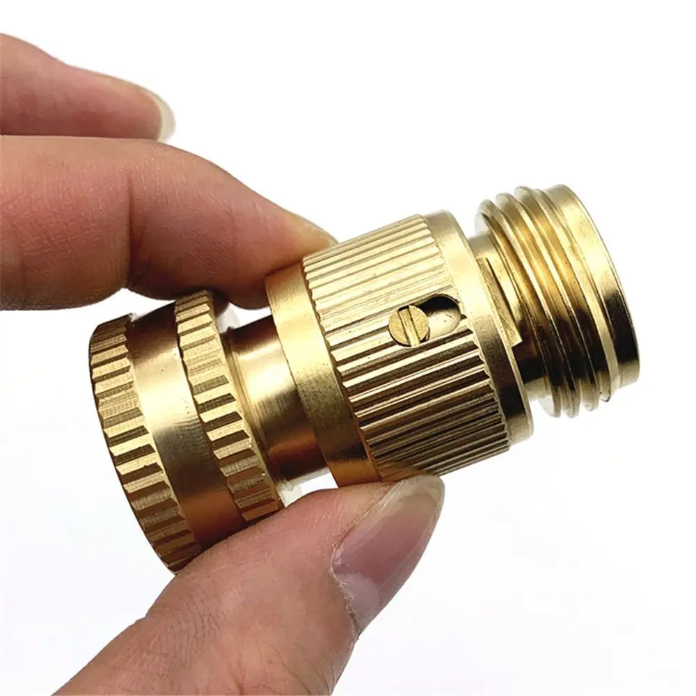 3/4' Brass Garden Hose Quick Connector Drip Irrigation System Copper Fittings For Outdoor Irrigation Car Wash Thread Connector