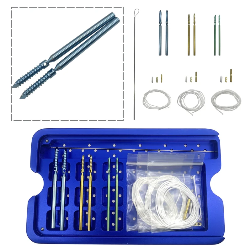 Titanium Orthopedic Suture Anchor system veterinary pet suture anchor Screw  set Orthopedic Instrument
