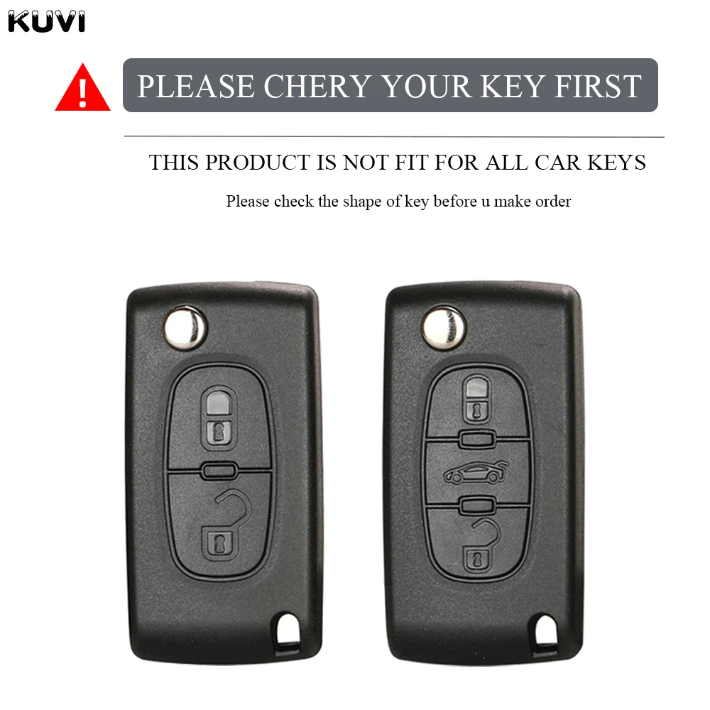 TPU Car Flip Key Case Cover Shell Fob Keyless For Peugeot 107 207 307 308 407 607 3008 5008 For Citroen Xsara Picasso C5 C6 C8