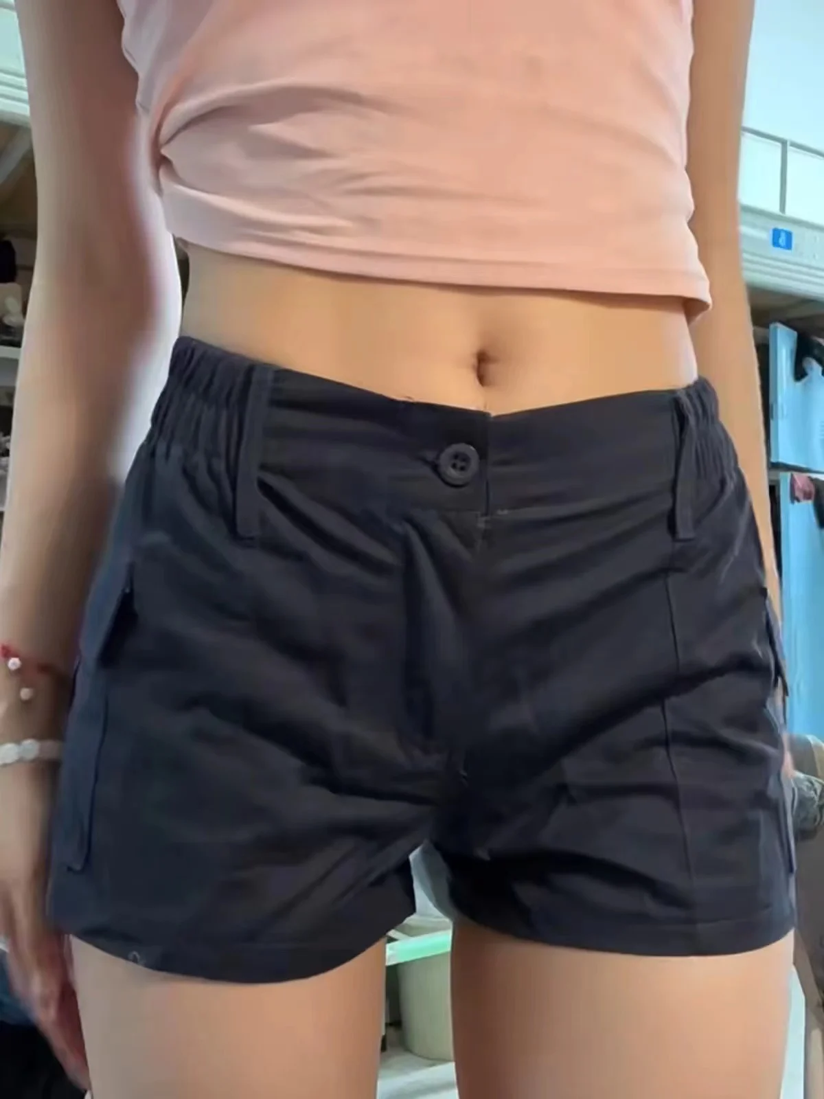 アメリカンレトロな雰囲気のスパイシーガールローウエストワークウェア風オーツレディース万能スポーツフィットパンツカジュアルワイドレッグパンツ