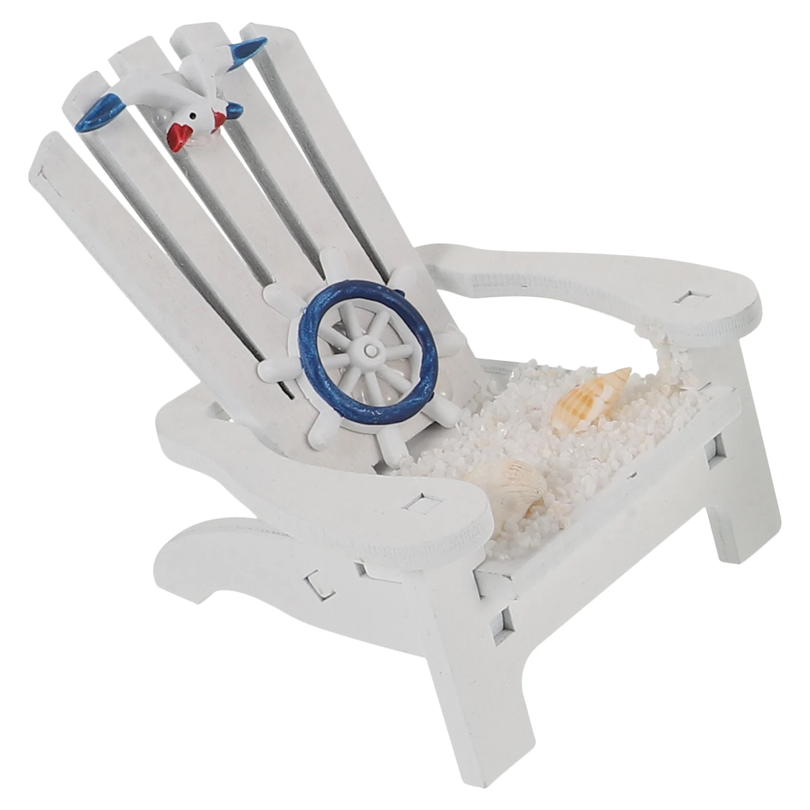 

Mini Beach Chair Decor Unique Design Wood Small Novelty House naments Display Home Miniature Garden L Beach Chair