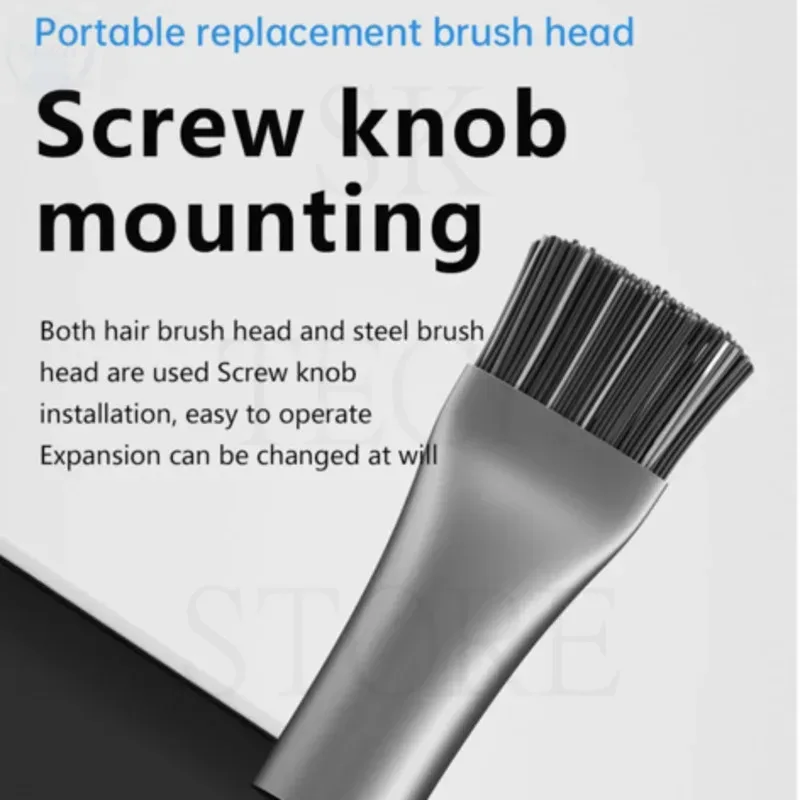 Maant chip cola remoção escova chip limpeza de poeira remoção de estanho cabeça substituível mini fios de aço + cerdas de porco escova placa-mãe