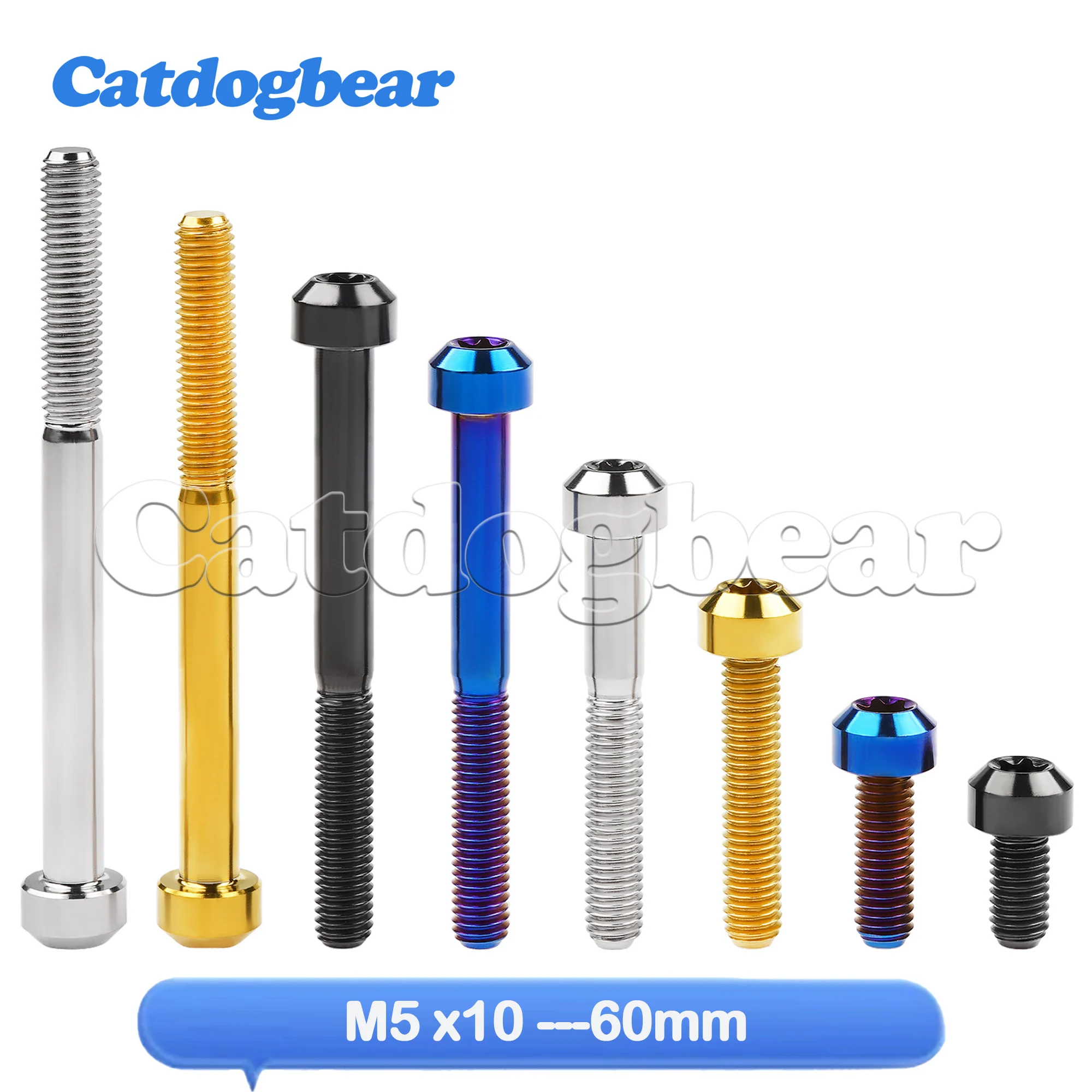 

Catdogbear M5x10--60 mm Titanium Bolt Torx Head Screw For Bicycle Motor Multiple Colors