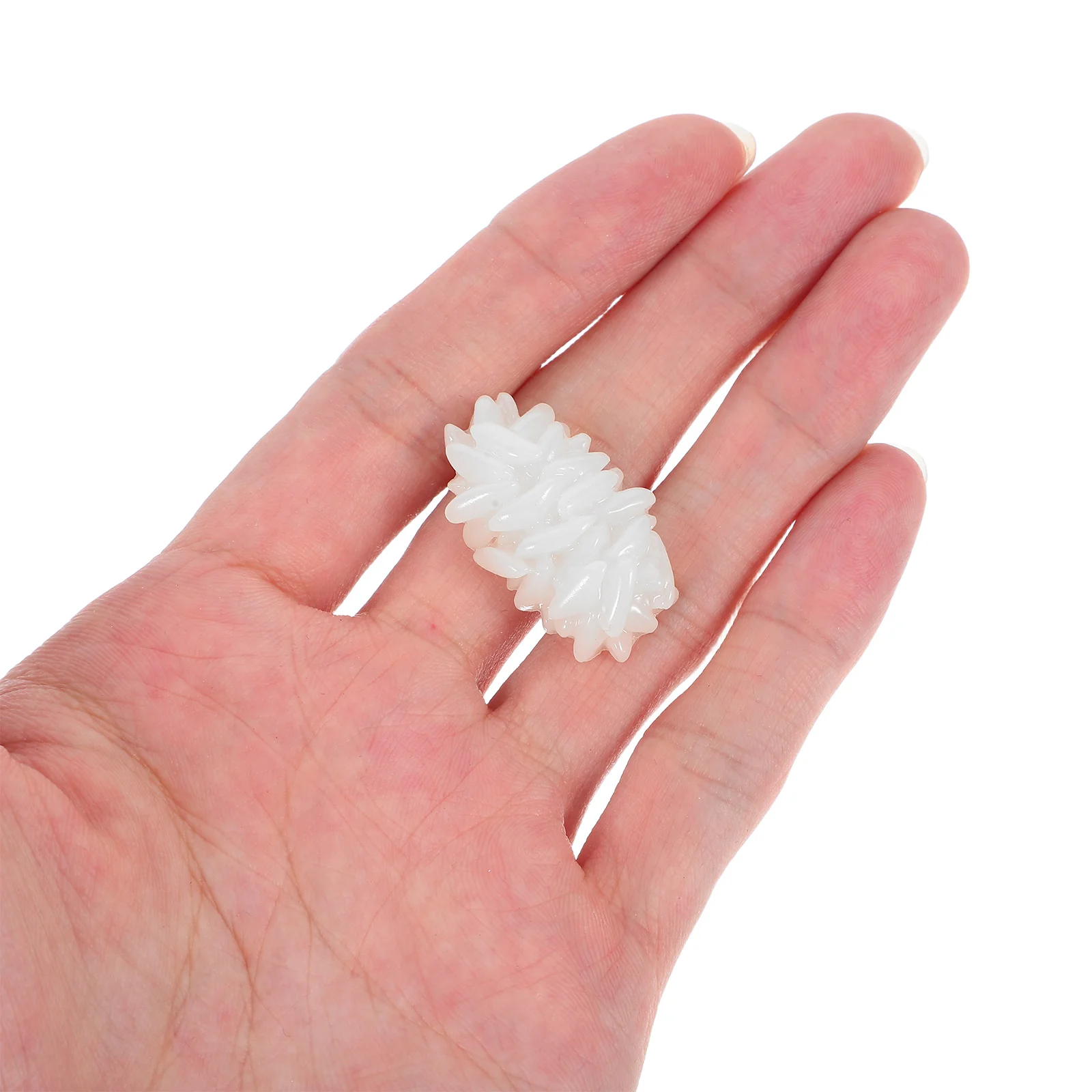 

20pcs Toys Realistic Resin Decorative Rice Props Decor Fake Food Props Artificial Rice Lifelike Model