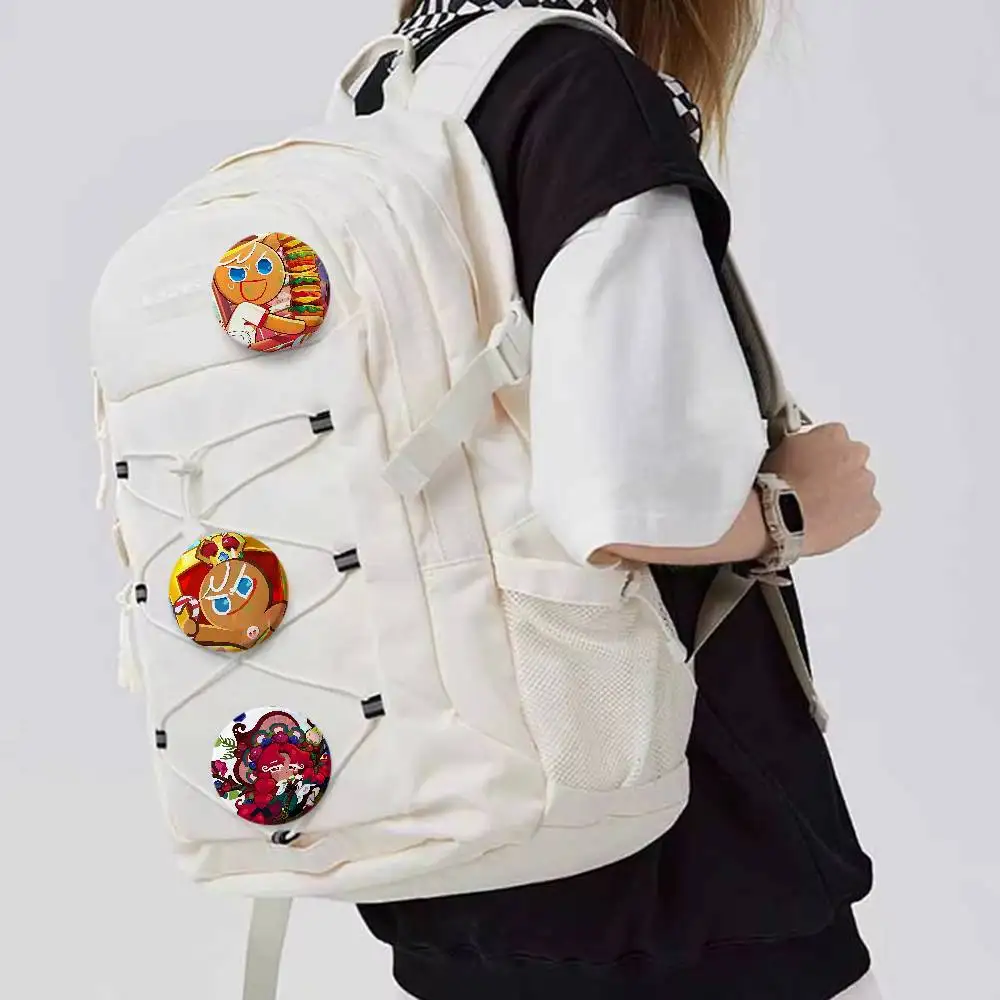 White lily C-Cookie Run Kingdom Pin Button Custom Anime Role Old-school Brooch Cartoon Collar Badge Jewelry Gift Fans