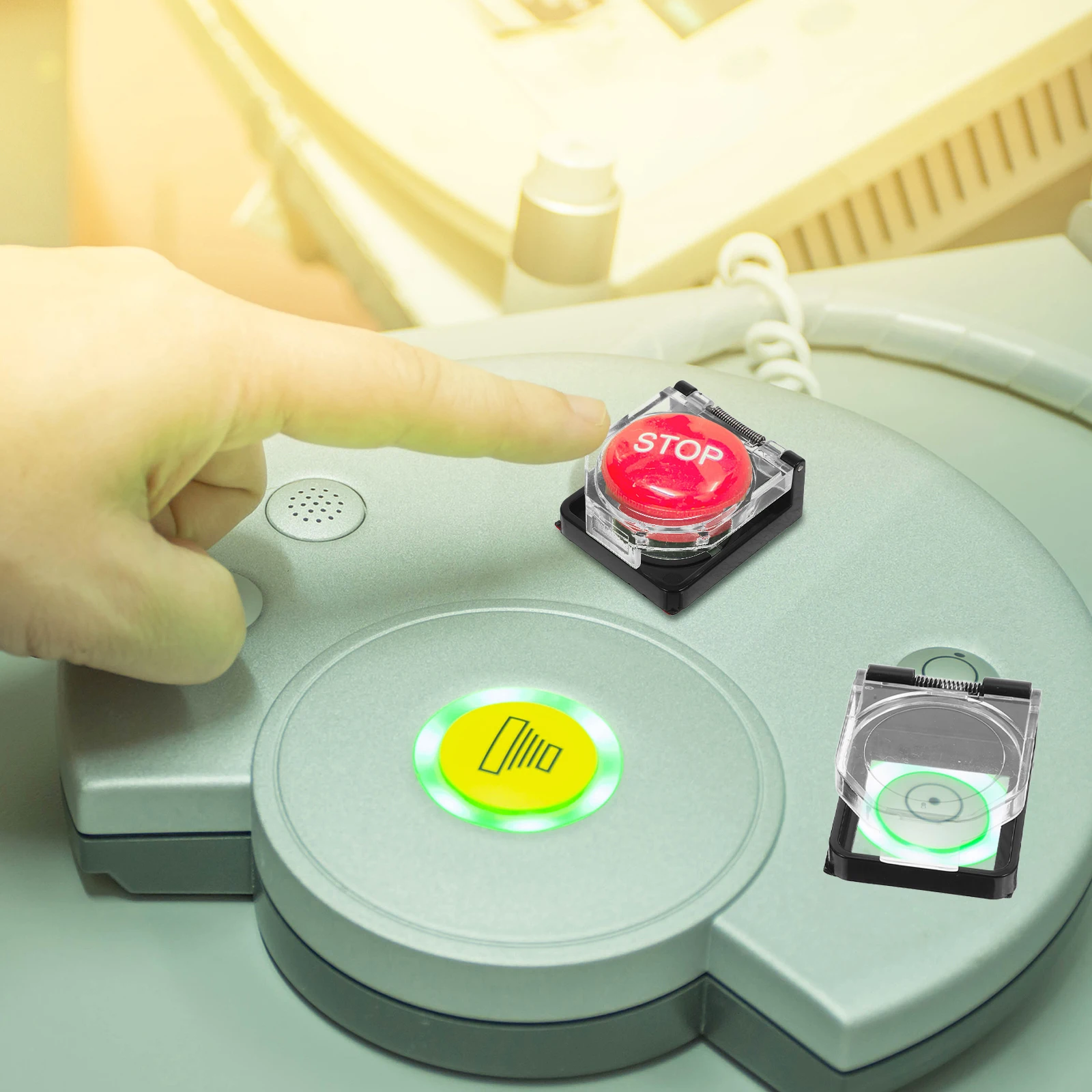 

2pcs Button Protective Cover For Pc Power Switch Transparent Durable Computer Push Button Safety Guard Universal Fit Desktop