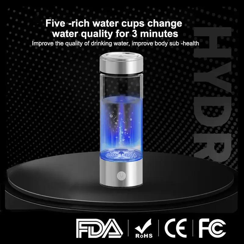 Бутылка для воды водородная с фильтром-ионизатором, 420 мл