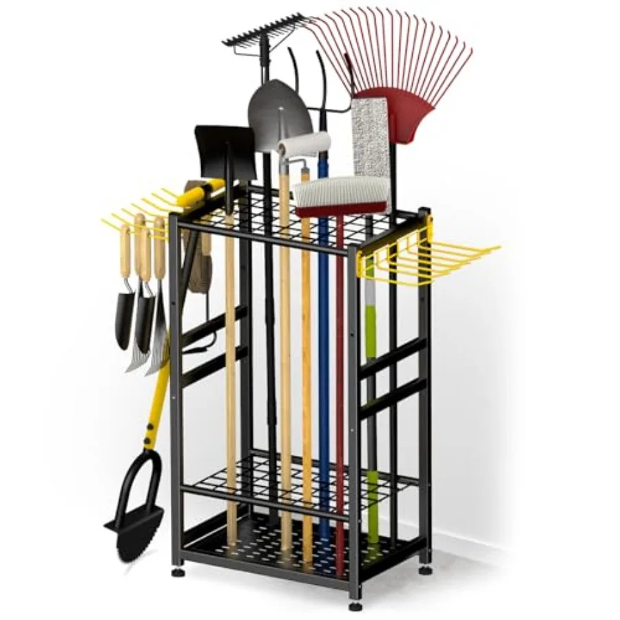 

Garden Tool Organizer Up 48 Long Handle Tool Garage Storage and Organization with Side Hook for Broom/Rake/Shovel/T-Handle Tool