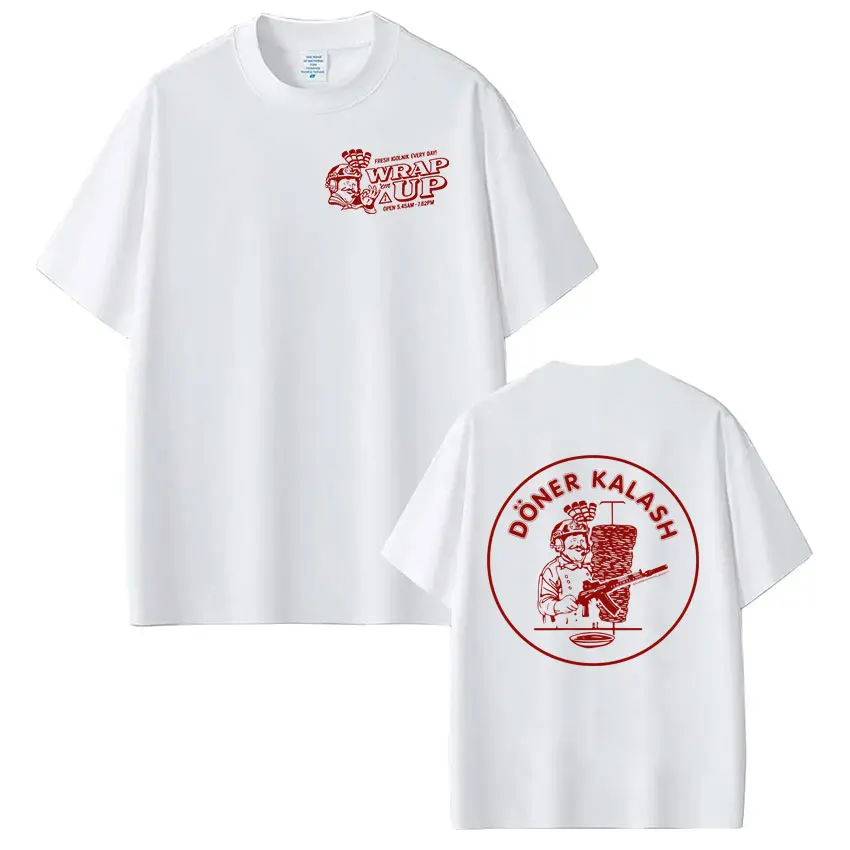 

Doner Kebab Kalash T Shirt 2026 New Funny Meme Graphic 100% Cotton Men Women Unisex Oversized Vintage Harajuku Streetwear Tops