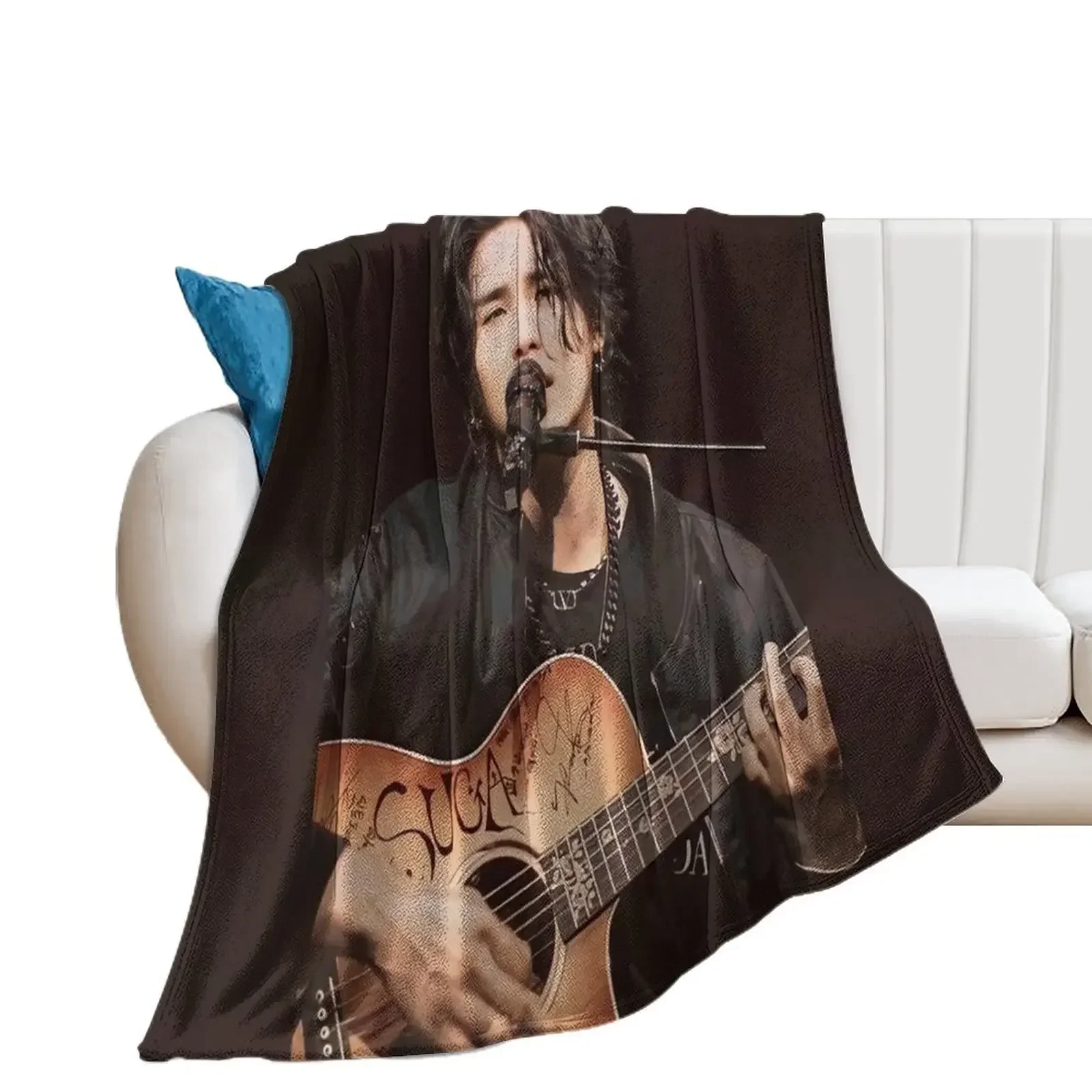 Min Yoongi concert Throw Blanket Flannels Beach Blankets