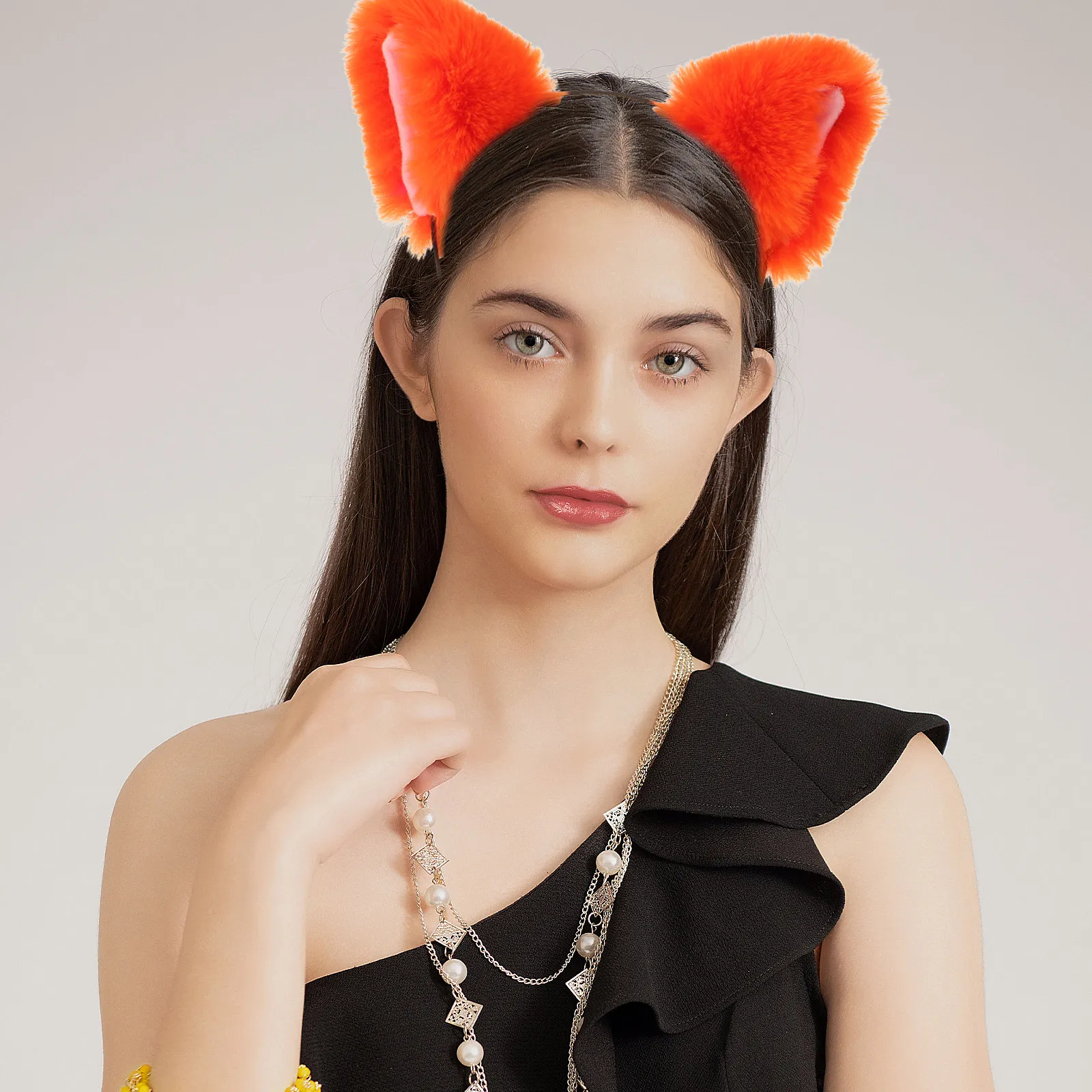 

Fox Ears Headdress Headband for Women Comfortable Stretchy Party Hair Accessory Halloween Childrens Day