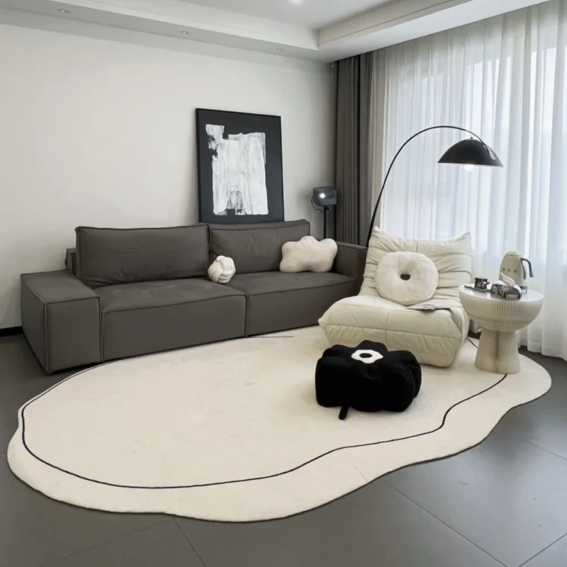 

Decoration Carpet Irregular Round Living Room Home Special-shaped Thickened Fluffy Plush Sofa Lounge Bedroom Rug коврик decor