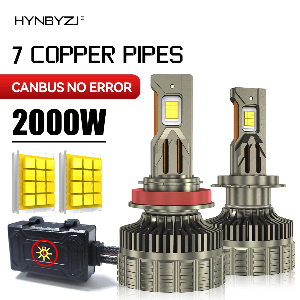 

HYNBYZJ H7 2000W H4 Светодиодные фары 2800000LM Светодиодные фонари для автомобиля H1 H3 H8 H11 H13 HB3 HB4 9005 9006 9012 9007 12V 24V