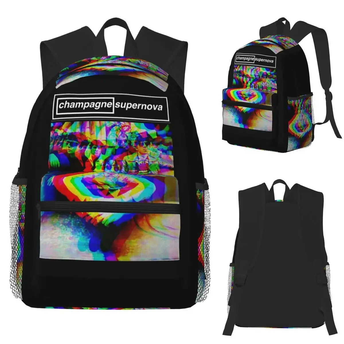 

Психоделический студенческий рюкзак цвета шампанского Supernova, школьная сумка, походный дорожный рюкзак для мальчиков и девочек, сумка для книг, сумки на плечо