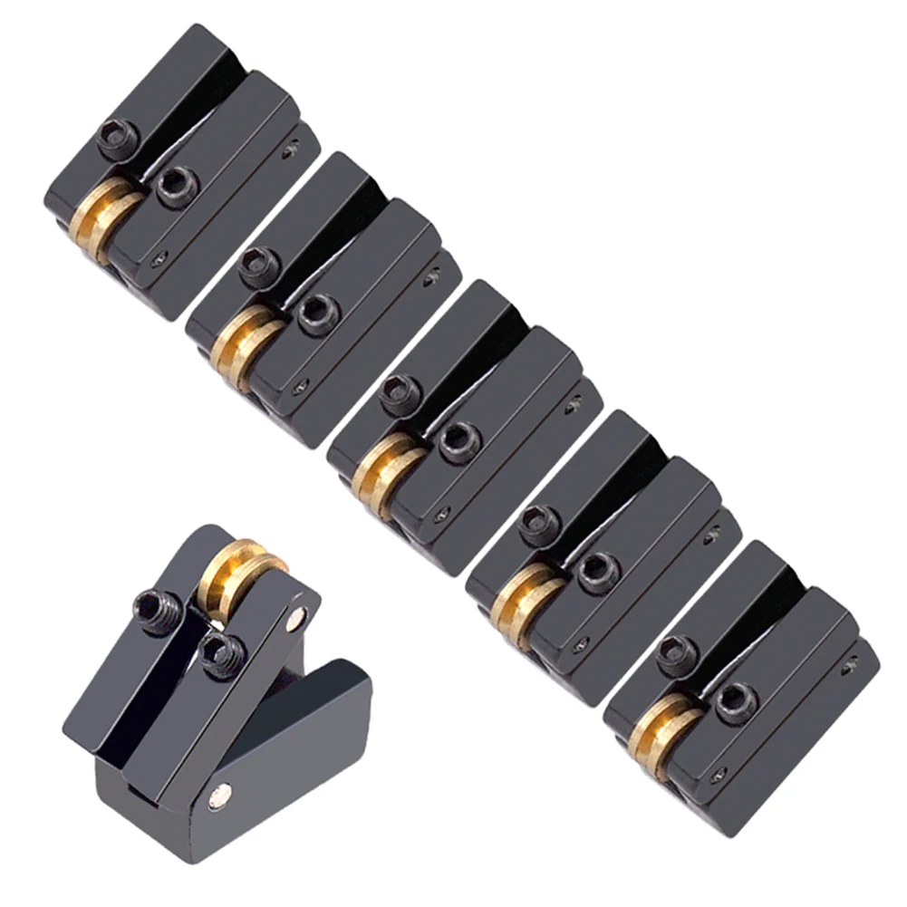 

High Performance Black Fixed Guitar Bridge Tailpiece Optimized for Stability During Play on For Electric Models