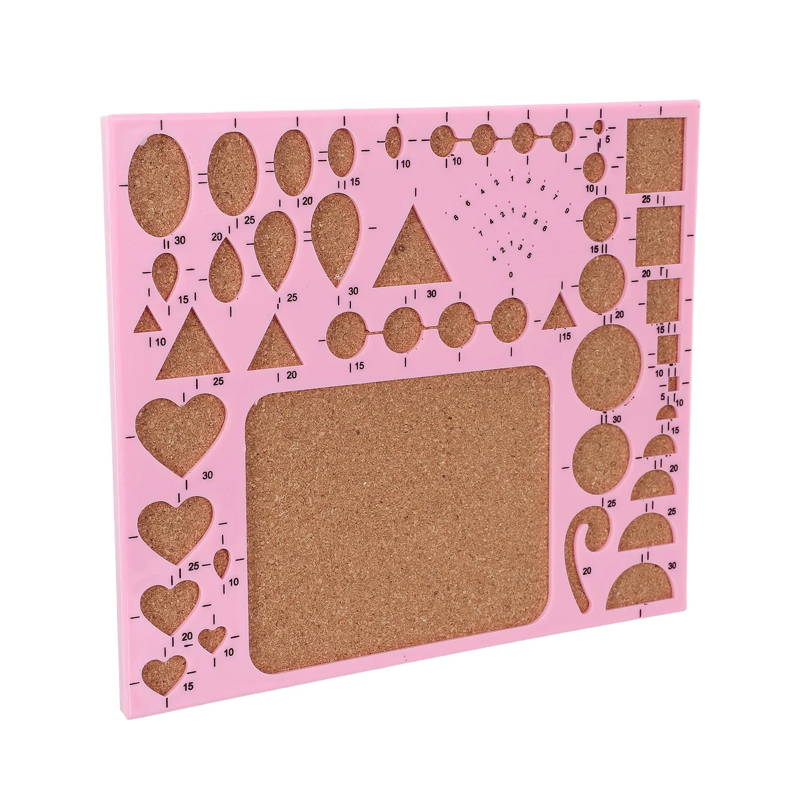 Paper Quilling Template Board Cork Backed 8.3x7 Inch Multi-Size Shape Guide Circle Square Heart Quilling Craft Kit for DIY Paper