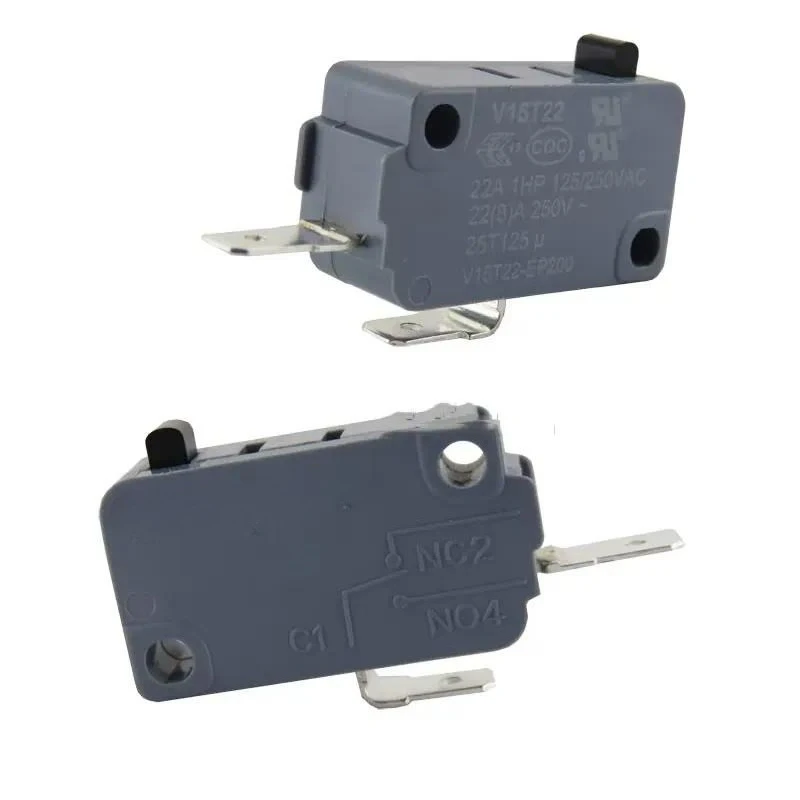 5PCS Micro Switch V15T22 2-pin 22A NC or NO for washing machine microwave oven electric rice coo