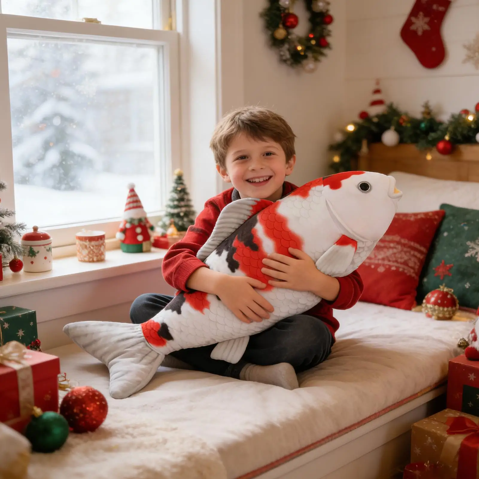 

Fish Plush 29.5 Inch Koi Figure Soft Koi Fish Plush for Kids Adults Girls Boys Girlfriend Valentines Children Birthday Sofa