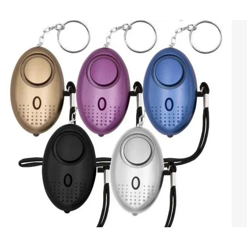 

Portable Self Defense 130dB Anti Aggression Personal Security Alarm Keychain LED Lights Emergency Safety