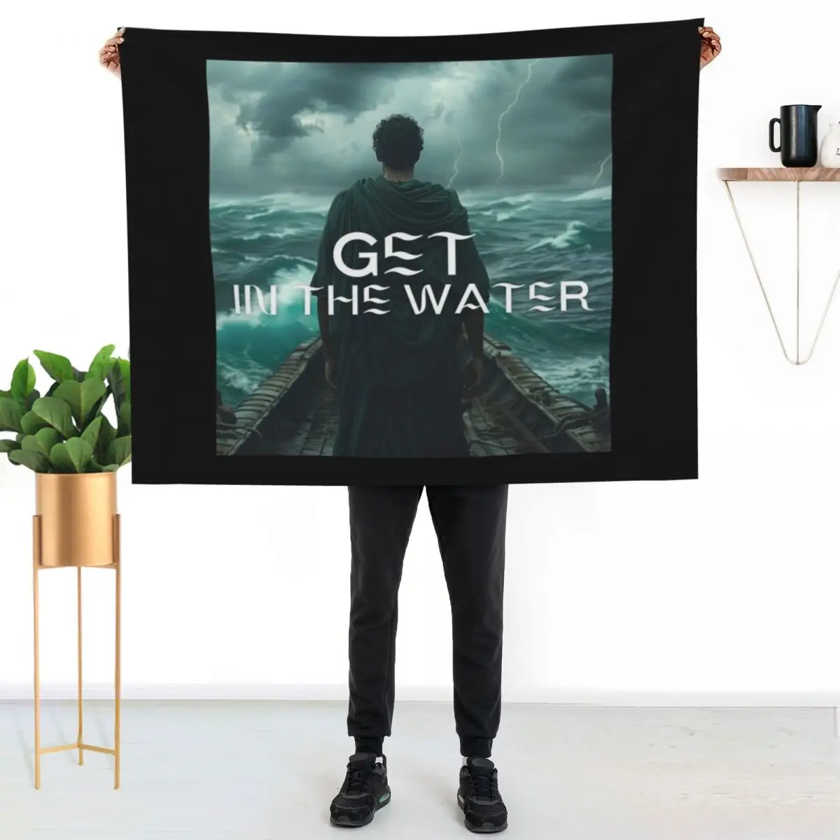 Epic the musical Get In the Water Throw Blanket blankets ands warm for winter Blankets For Sofas Sofa Plaid on the sofa Blankets