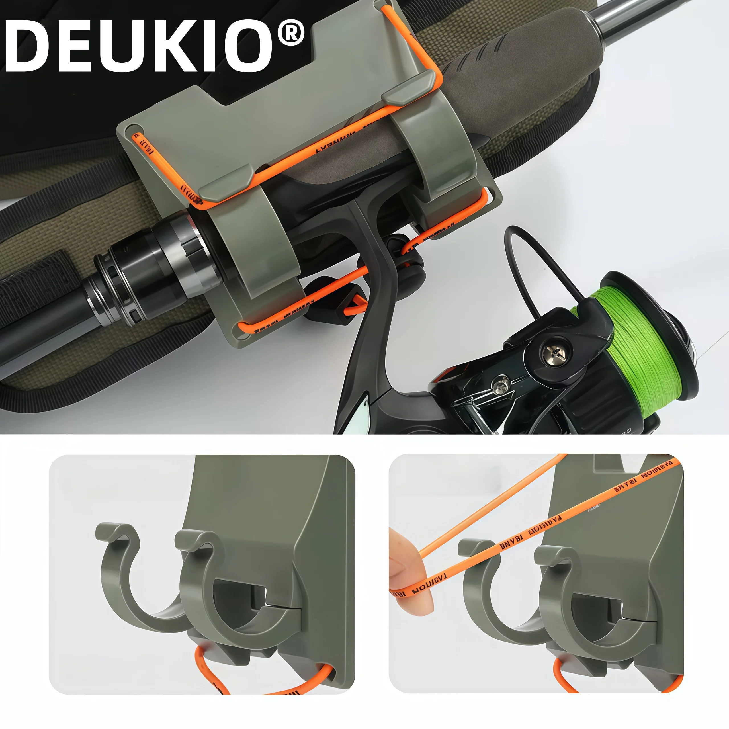 Soporte de Cinturón con clip para cañas de pesca mosca y spinning