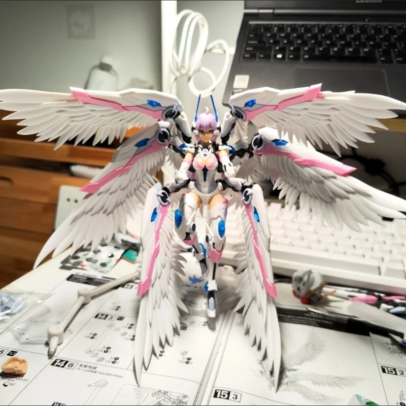 ในสต็อกต้นฉบับทั่วไปอะนิเมะรูป Ms 07 Zhuge Liang Bai Ze Colletion Mobile Suit Girl Action Figure ของเล่นของขวัญวันเกิด