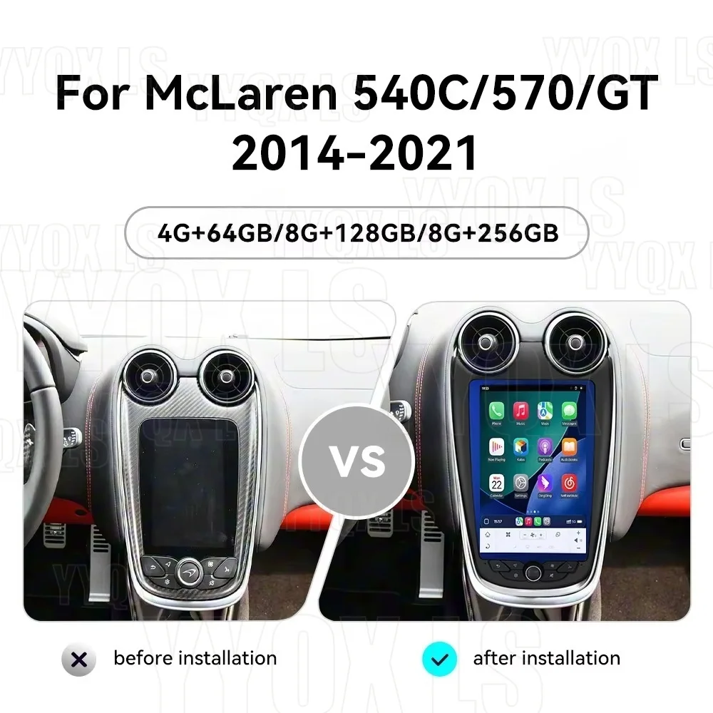 9.9 Inch Android For McLaren 540C 570 GT 2014-2021 CarPlay Touch Screen Car Radio  Multimedia Player GPS Navigation Head Unit