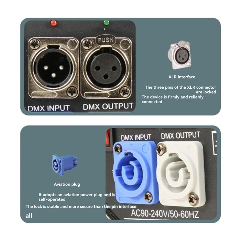 ABUL-For DMX512 標準信号アンプ 6 チャンネル出力スプリッター DJ ディスコ舞台照明制御用