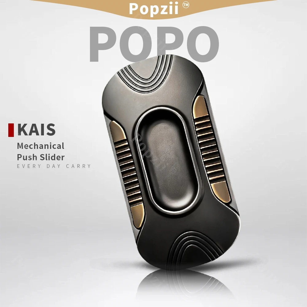 KAIS&CSJ POPO EDC Stainless Steel Mechanical Multi Orbit Push Slider Adults Stress Relief Toy Antistress Fidgeting toys
