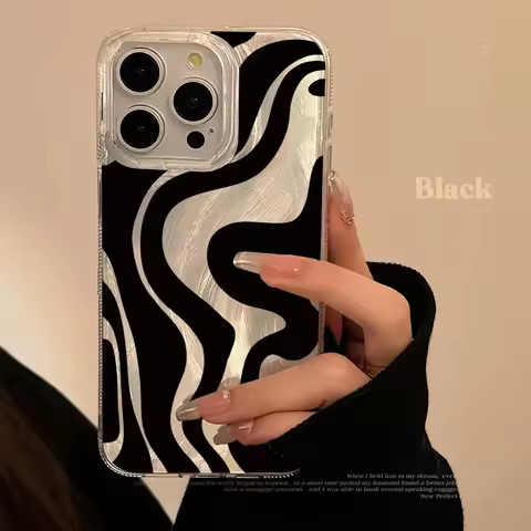 Luxury Laser Wave Pattern Phone Case For Samsung Galaxy S24 S25 Ultra S23 S22 Plus S21 FE A16 A15 A55 A54 A53 A35 A34 A33 Cover