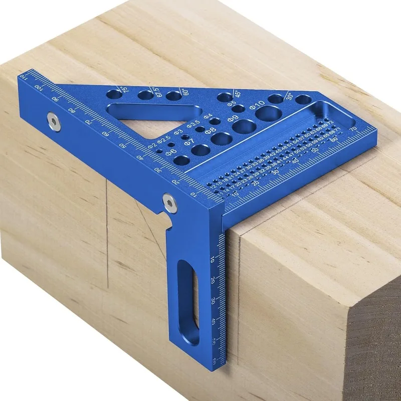 

3D Multi-Functional Triangle Ruler with 45° 90° Angle and Hole Design for Factory Aluminum Profile and Woodworking Marking