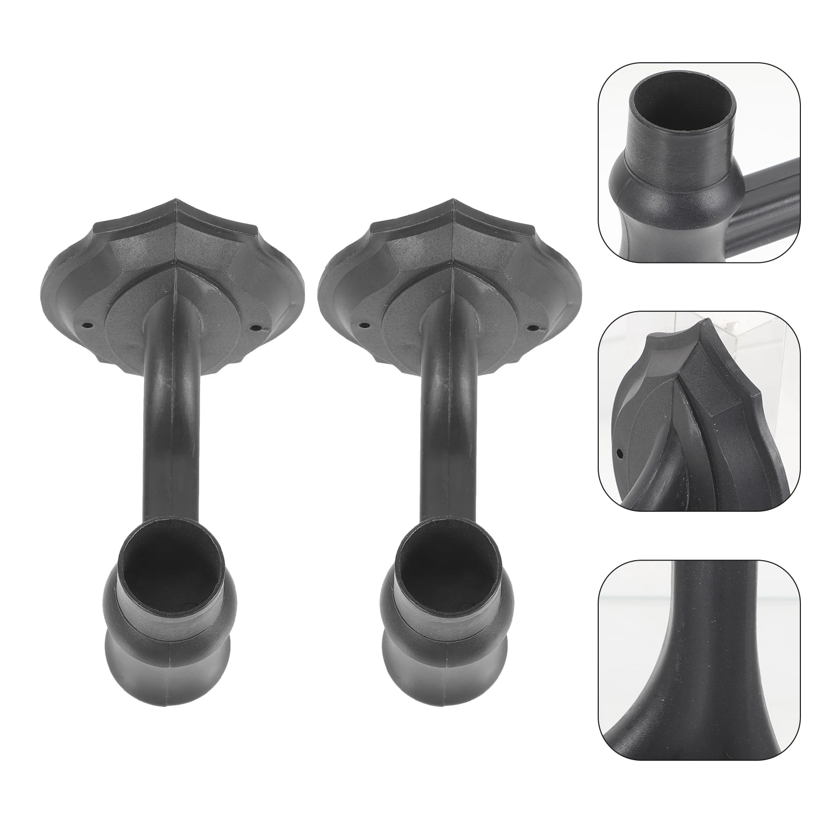 

2pcs Lamp Bases Solar Lamp Holder Sconce Fixtures Industrial Light Holders Durable Wall Light Fixture Space Saving Wall Mount