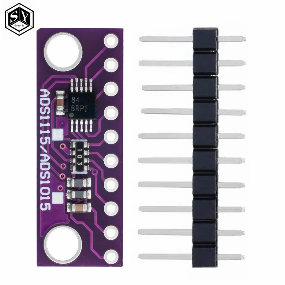 1PCS  16 Bit I2C ADS1115 ads1015  Module ADC 4 channel with Pro Gain Amplifier for Arduino RPi