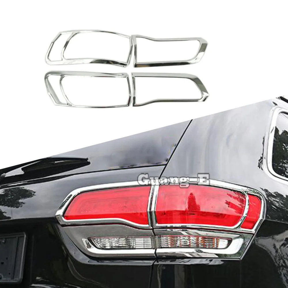 

Car ABS Chrome Cover Trim Back Tail Rear Light Lamp Frame Parts 4pcs For Jeep Grand Cherokee 2014 2015 2016 2017 2018 2019 2020