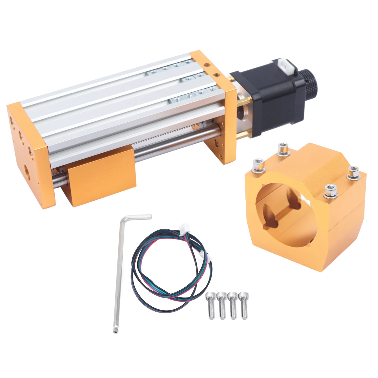 Metal CNC Z Axis Stroke 85mm w/Stepping Motor For 52mm Spindle xr