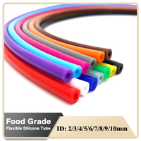 1Meter ID2 3 4 5 6 7 8 9 10 12mm Silicone Tube Flexible Rubber Hose Food Grade Soft Drink Pipe Water Connector Colorful Plumbing