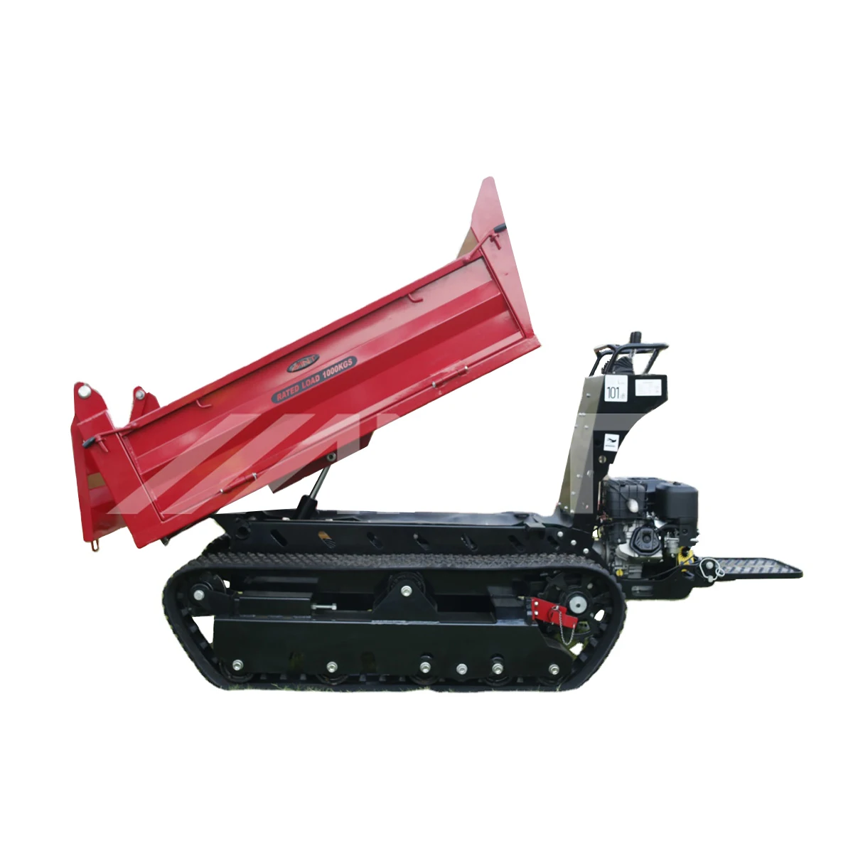 Farm Plantation Transporter Vehicles BY1000M Compact Trackbarrow Gasoline Petrol Mini Dumper