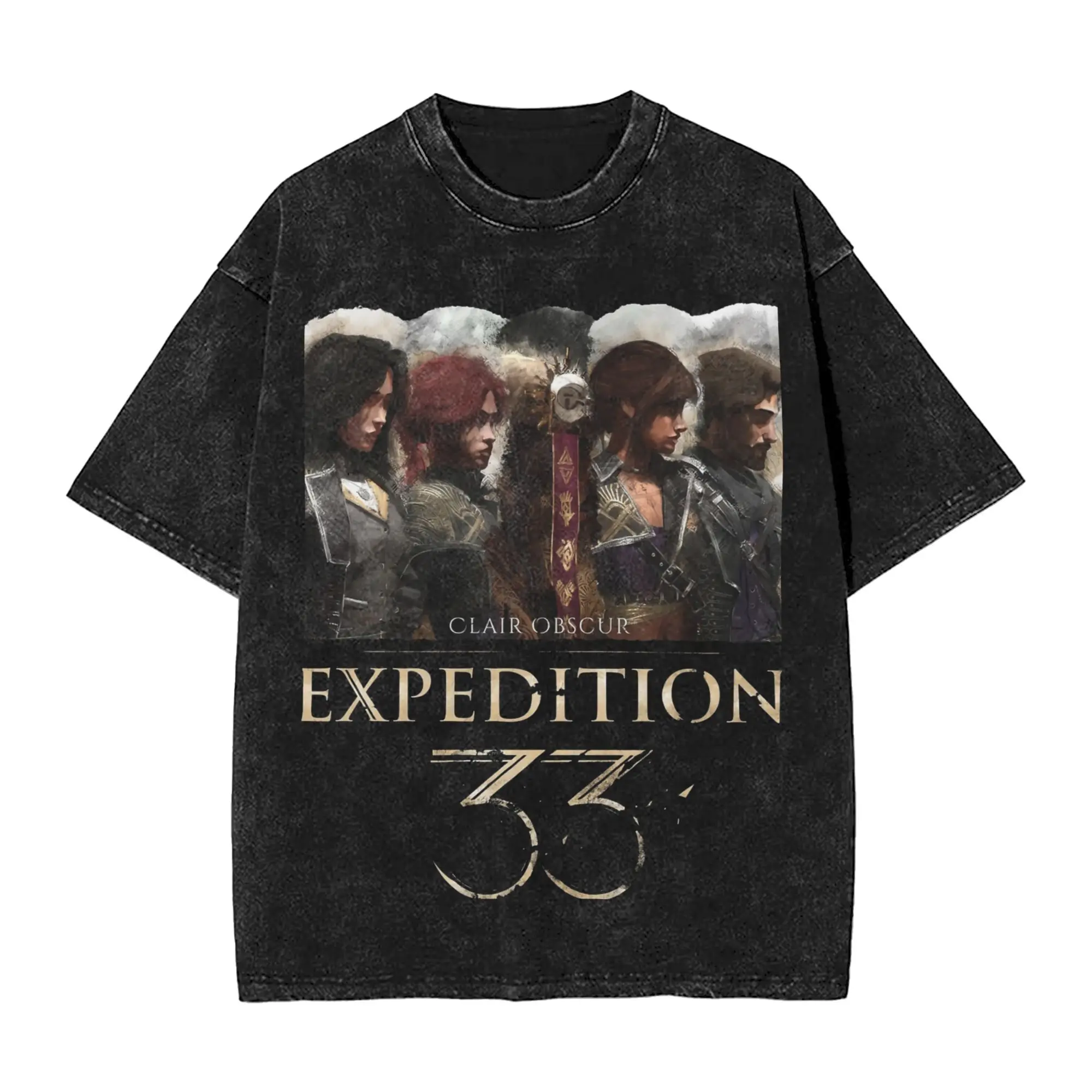 

Couple T Shirt Clair Obscur Expedition 33 Washed T Shirts Fashion Game Characters Summer Tees Streetwear Cotton Tops Plus Size