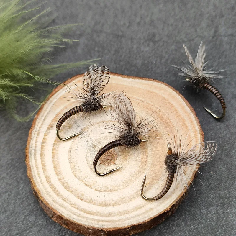 1 Stück Insekten-Mikrofliegen-Trockenfliegen-Köder, Fliegenfischerhaken, bionischer Köder, tragbare Mini-Kunstinsektenköder, Zubehör