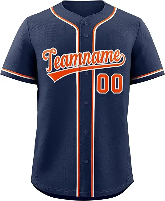 Maillot de Baseball Personnalisé à Manches Courtes pour Homme, Femme et Enfant Chemise Confortable à vaccage Rapide, Uniforme de Broderie Imprimé par Sublimation