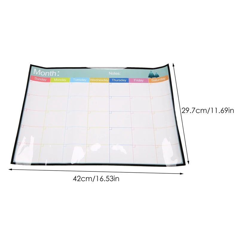 Erasable Magnetic Whiteboard Dry Erase Board Magnets Fridge Refrigerator To-Do List Monthly Daily Weekly Planner Schedules