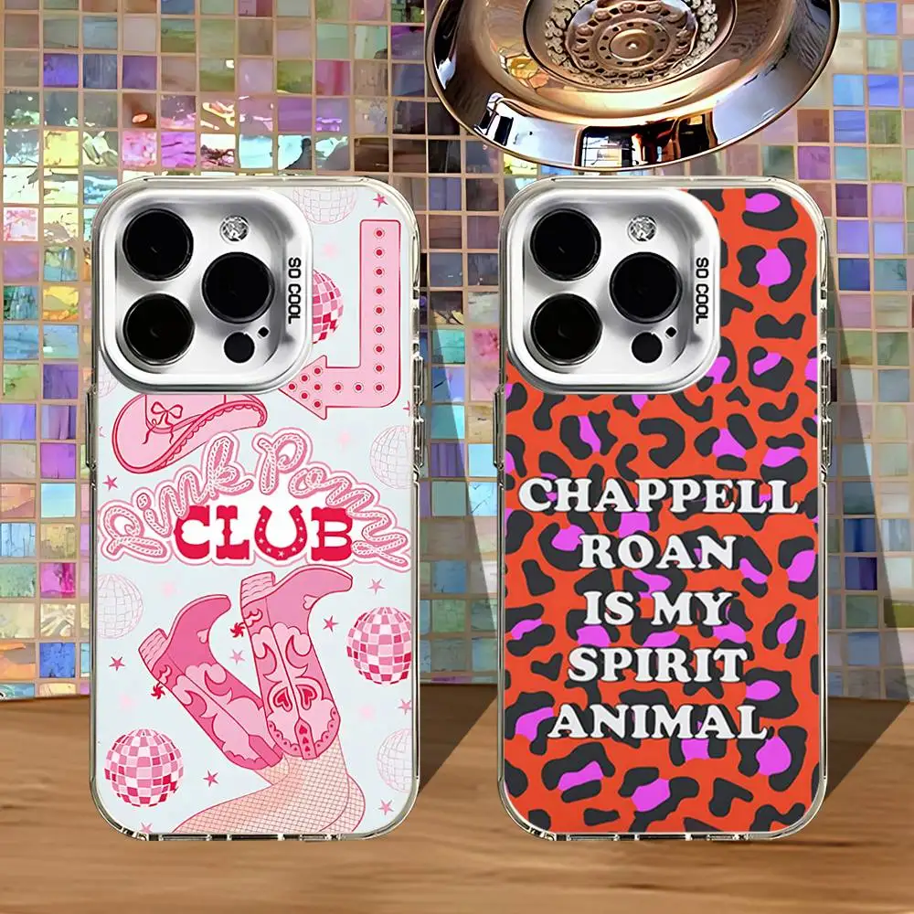 

Cartoon C-Chappell R-Roan Phone Case For iPhone 16,15,14,13,12,11,Pro,XS,Max,Plus,Mini,SE4,E White Matte Shockproof Cover