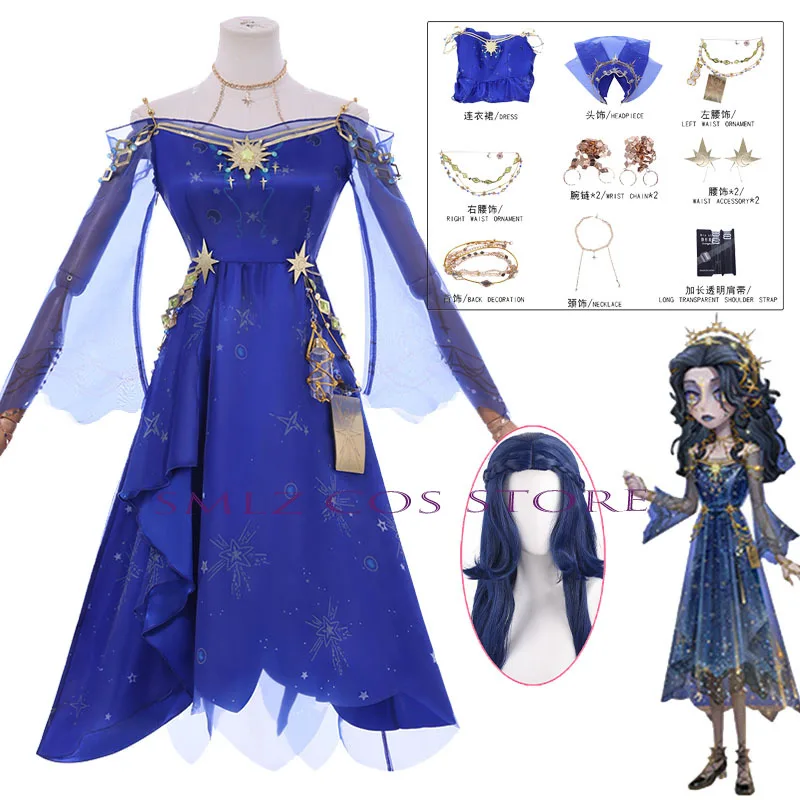 

Game Identity ⅤAda Mesmer Psychologist Cosplay Costume Woman Evening Dress Accessories Set Party Carnival Suit Play Outfit