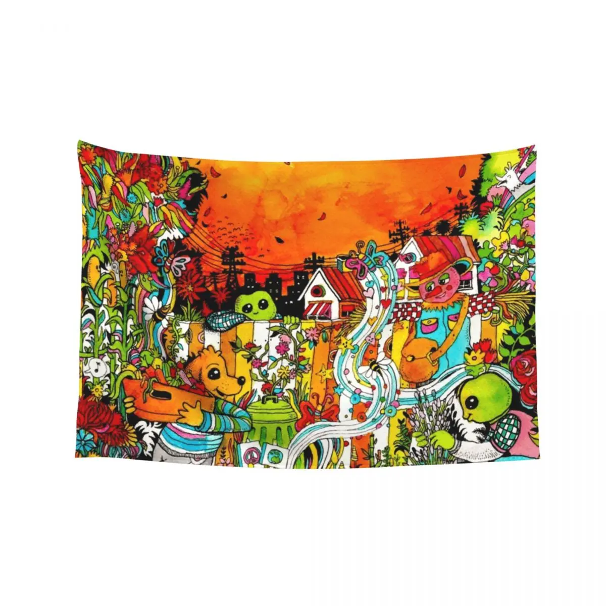 

Urban Farm Time Tapestry Kawaii Room Decor Home Decor Accessories Art Mural Tapestry