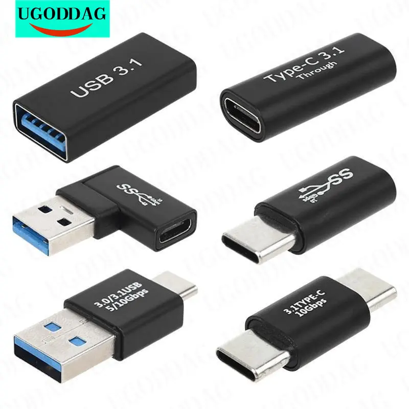 1/2 قطعة نوع C إلى USB 3.0 ذكر أنثى محول OTG USB C إلى نوع C ذكر أنثى تهمة البيانات محول عالمي