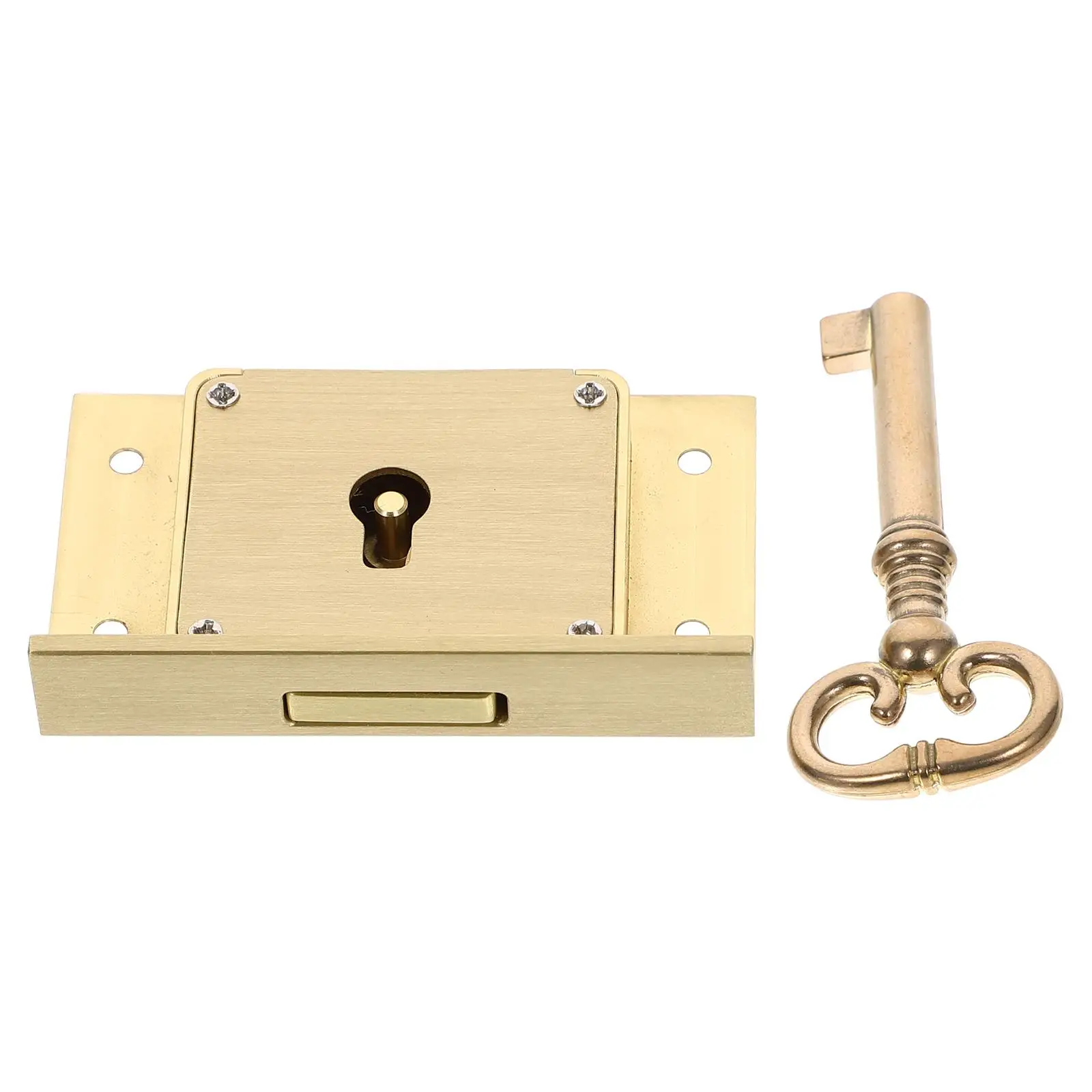 

Vintage Copper Lock Heavy Duty Door Drawer Safety Electronic Showcase Brass File Cabinet